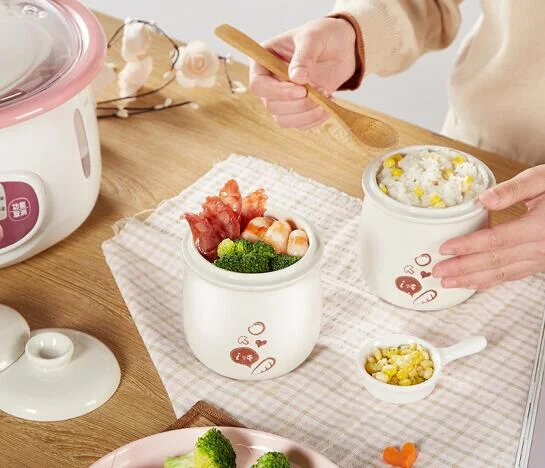 Trung Quốc Quảng Đông Gấu DDZ-118TA Điện Điện Hầm Cốc Gốm Sứ Trắng Tự Nhiên Sứ Lót 1 Cốc 3 Mật 1.8L 220V