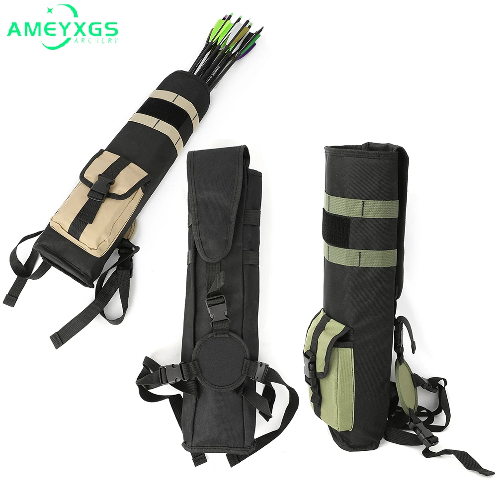 

Archery Arrow Quiver Oxford-Cloth Left/Right Hand Adjustable Arrow Bag Holder Multifunction Hunting for Bow Shooting Accessories