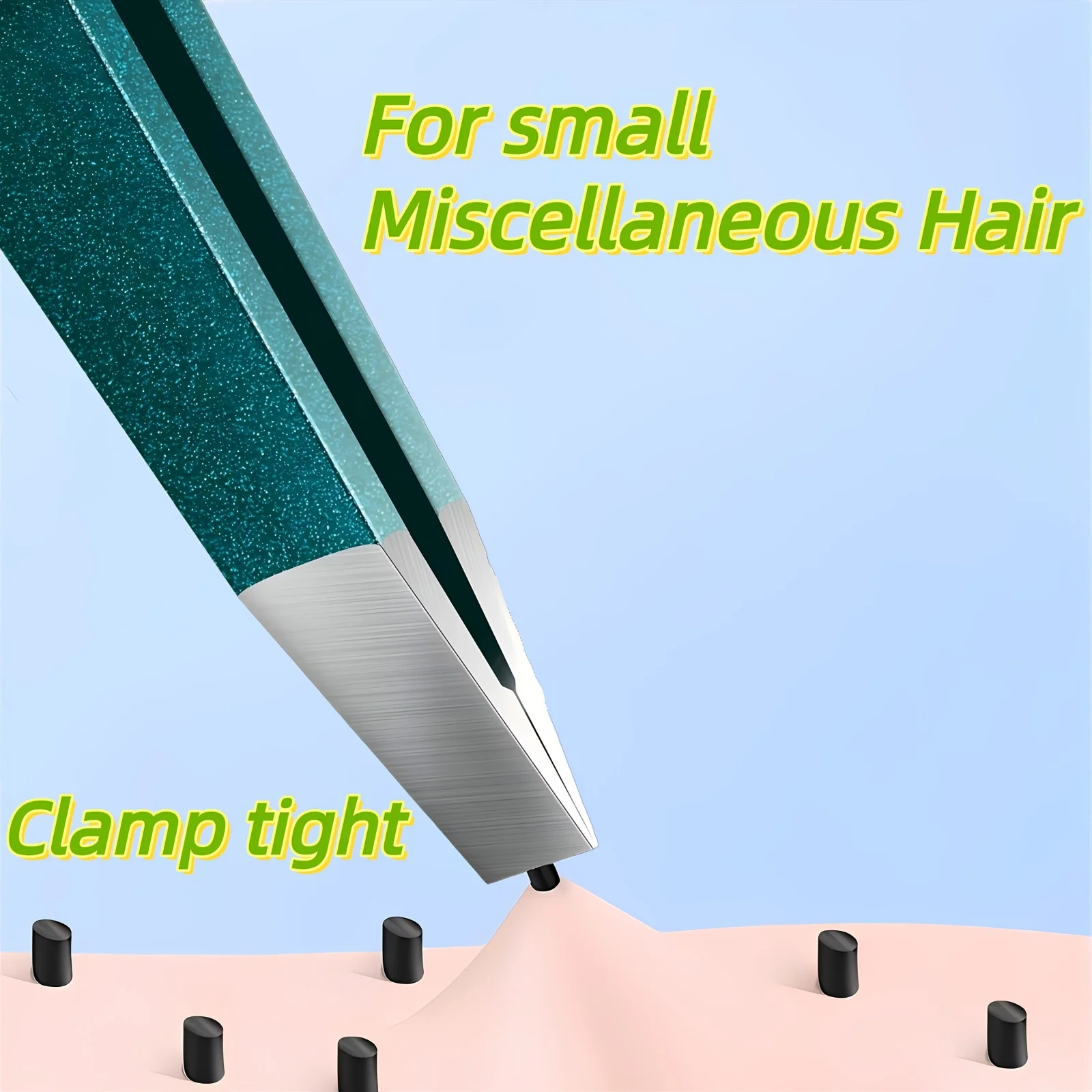 전문가용 스테인리스 스틸 눈썹 족집게, 날카로운 끝이 있는 고강도 정밀 그루밍 도구 (눈썹, 수염, 얼굴 털용)