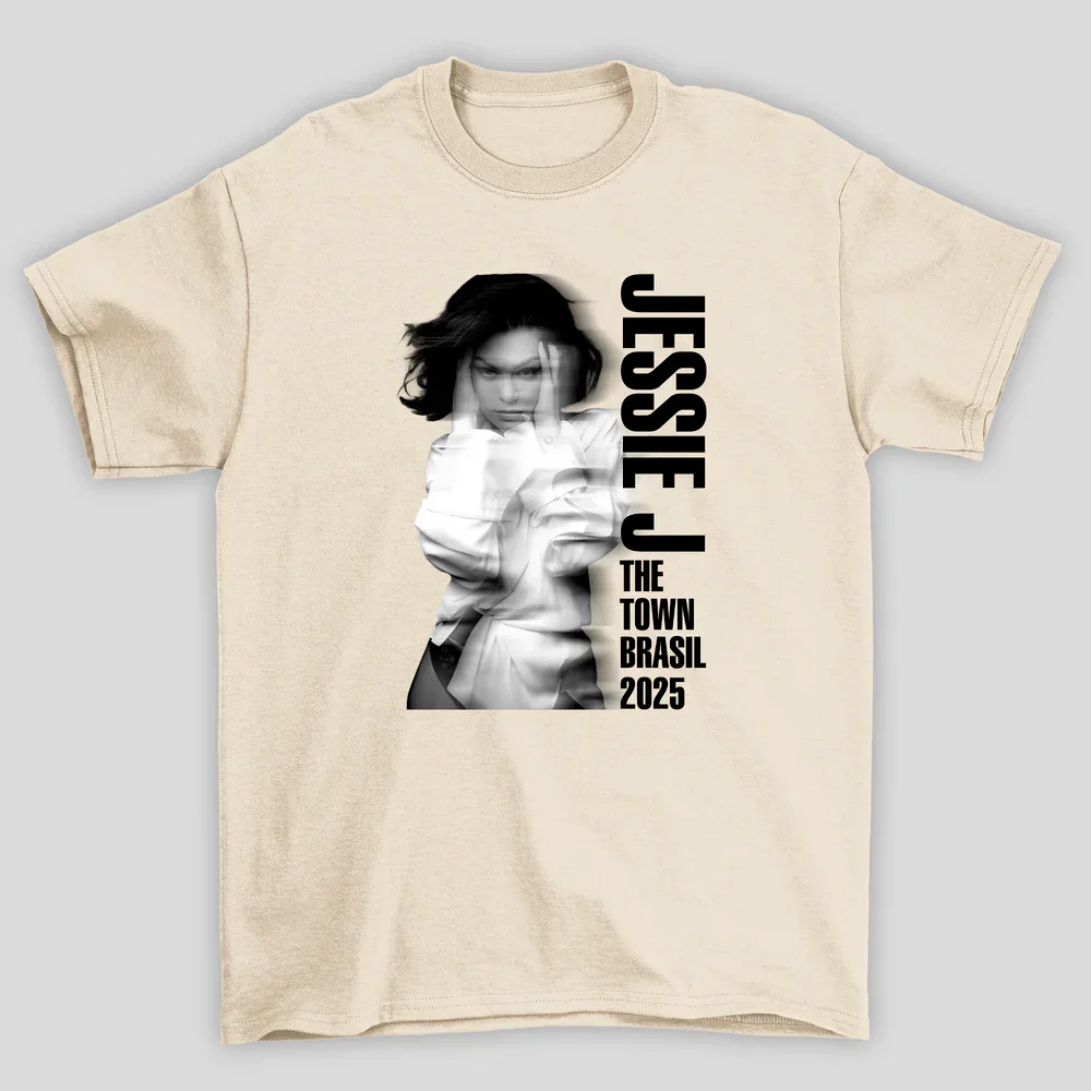 2025-26 جيسي ج. تي شيرت The Town Graphic 100% من القطن الخالص المطبوع POP ARTISTS Trend للجنسين كبير الحجم وقابل للتنفس كاجوال
