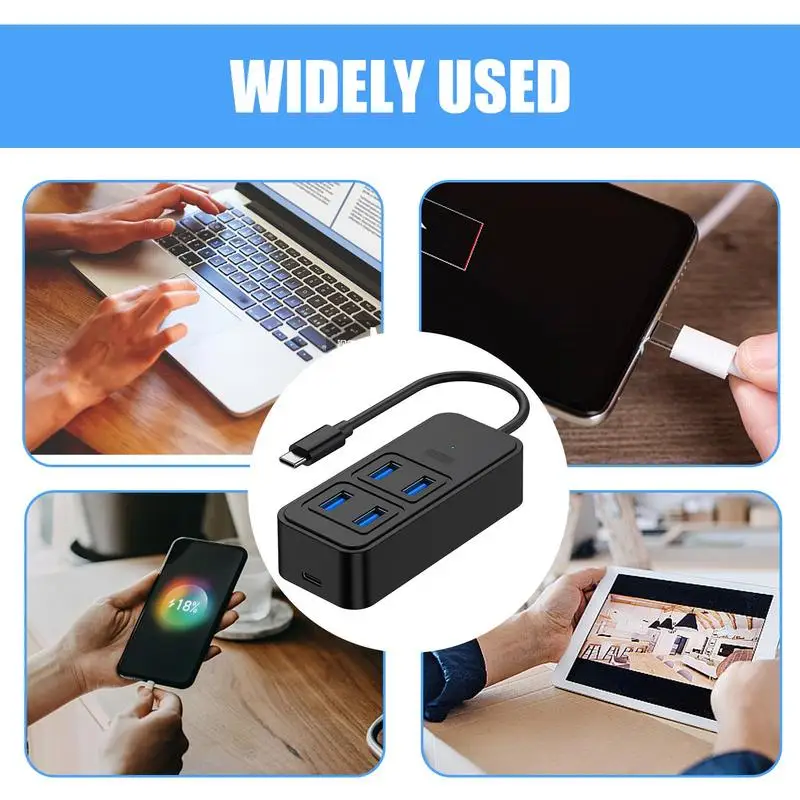 USB Expander Hub 5-in-1 USB C Port With Power Delivery 5Gbps Transfer Data Safe USB Hub For PC Mouse Camera Keyboard Mobile