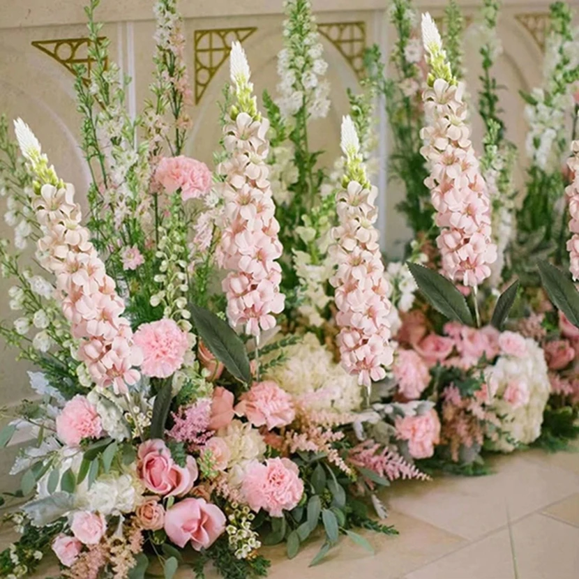 الزهور الاصطناعية Shyacinth الروطان غرفة المعيشة المنزلي الزفاف الاحتفال في الهواء الطلق حديقة جدار هدايا عيد الميلاد صندوق اكسسوارات الديكور
