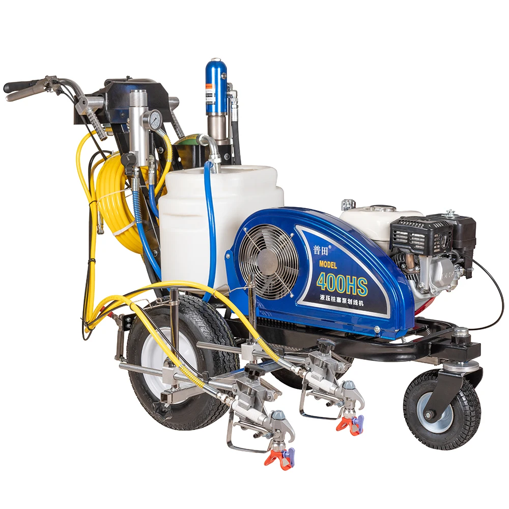 Road Line Marking Machine PT400HS 6.5HP Engine Airless Paint Stripping Machine With Imported Hydraulic System 5-50cm Spray Width
