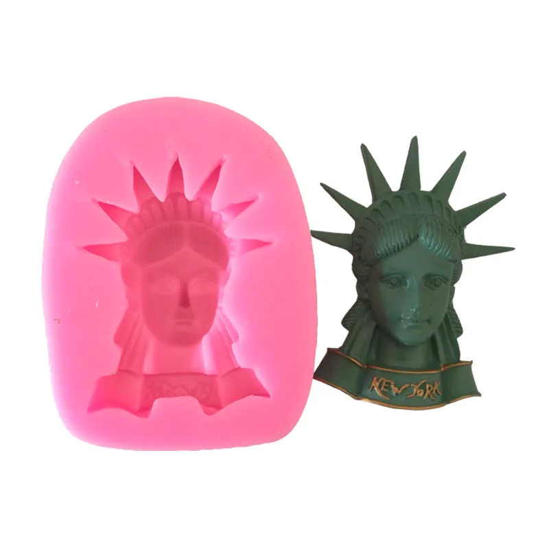 Statue Of Liberty head, Goddess Avatar Cake Decoration Mold Handmade Soap Scented Candle Candy Molds Chocolate Mould K140