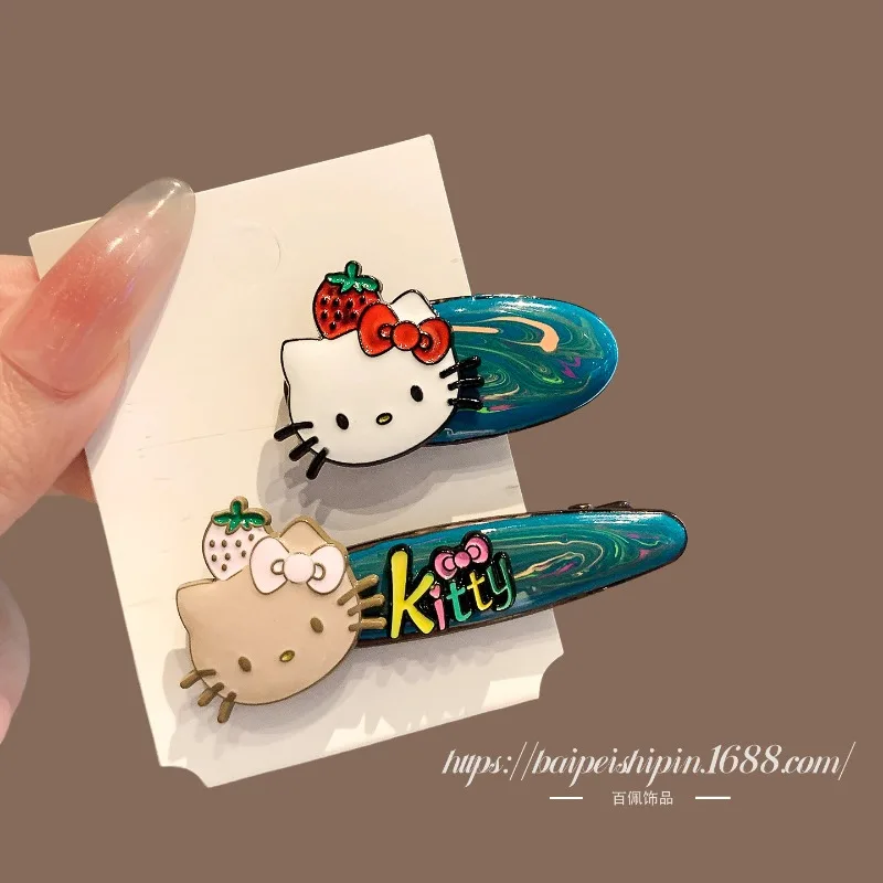 

Cute Cartoon Pink Hello Kitty Hair Clip Playful and Playful Shoe Flower Accessories High-end Hair Accessories for Kittens