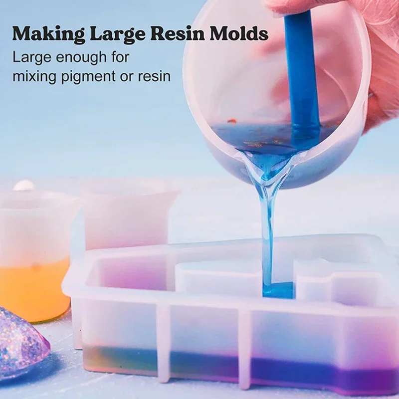 DIY Resin Kerajinan Membuat Silikon Batang Pengaduk Cetakan Epoksi Resin Dapat Digunakan Kembali Pencampuran Mengukur Cangkir Membuat Perhiasan Aksesori Buatan Tangan