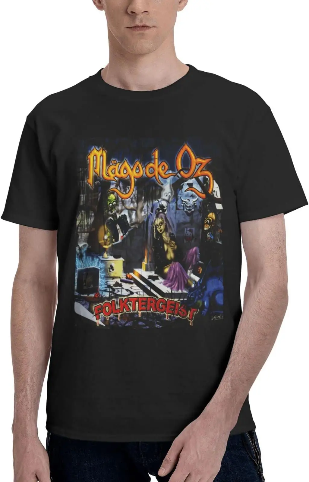 

Mago Rock De Band Oz T-Shirt Mens Short Sleeve Tees High Quality 100%Cotton Short Sleeve