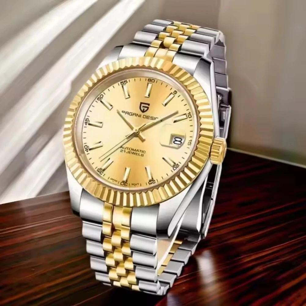 2026 PAGANI DESIGN 42MM DateJust Diary Series Men's Mechanical Watch Jubilee Bracelet Sapphire Glass Stainless Steel Waterproof Men's Automatic Watch Clock