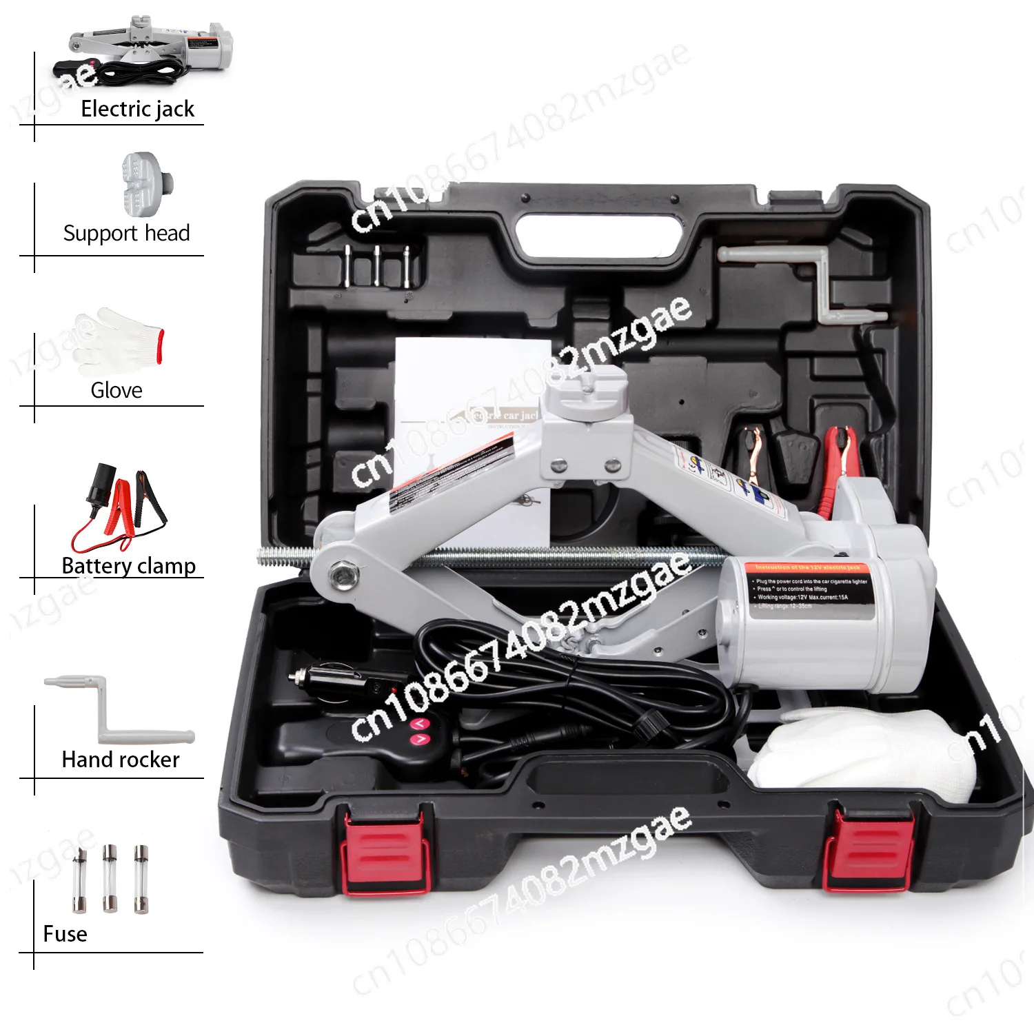 New Electric Jack DC 12V Vehicle Equipment 5T Scissor Jack Electric Tire Changing Tool 150W Car Lifting Equipment