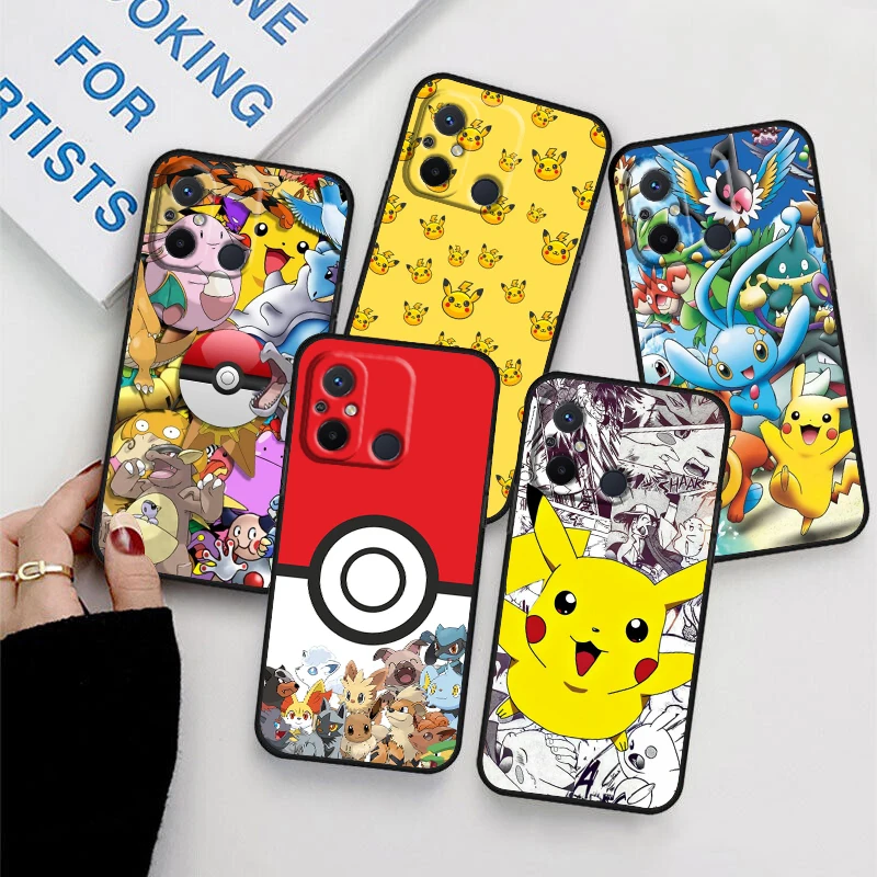 

Pokemon Pikachu Cute For Xiaomi Redmi 12C 11 A1 Plus 10 10X 9T 9C 9C 8 7 6 4G 5G Silicone Soft Black Phone Case Cover Coque Capa