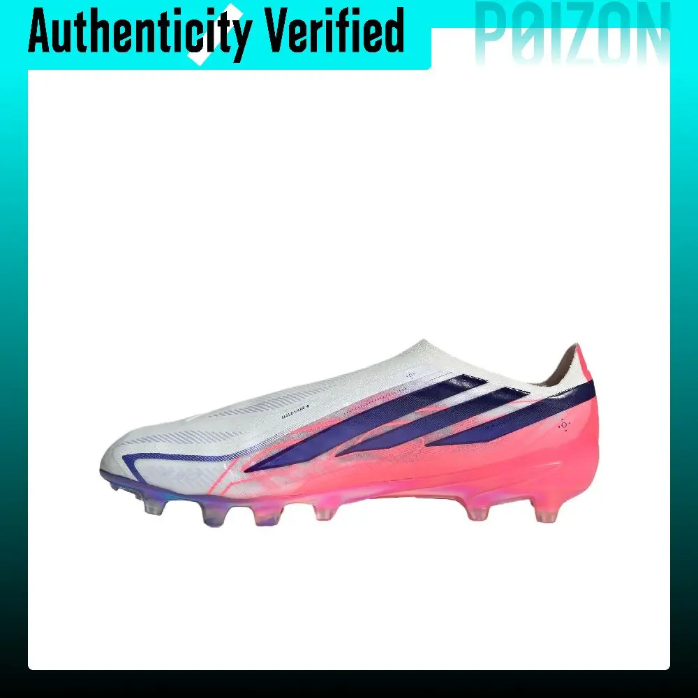 Adidas F50 Soccer Shoes Unisex Low-top White/Solar Purple/Swirl Neon Red KJ6090