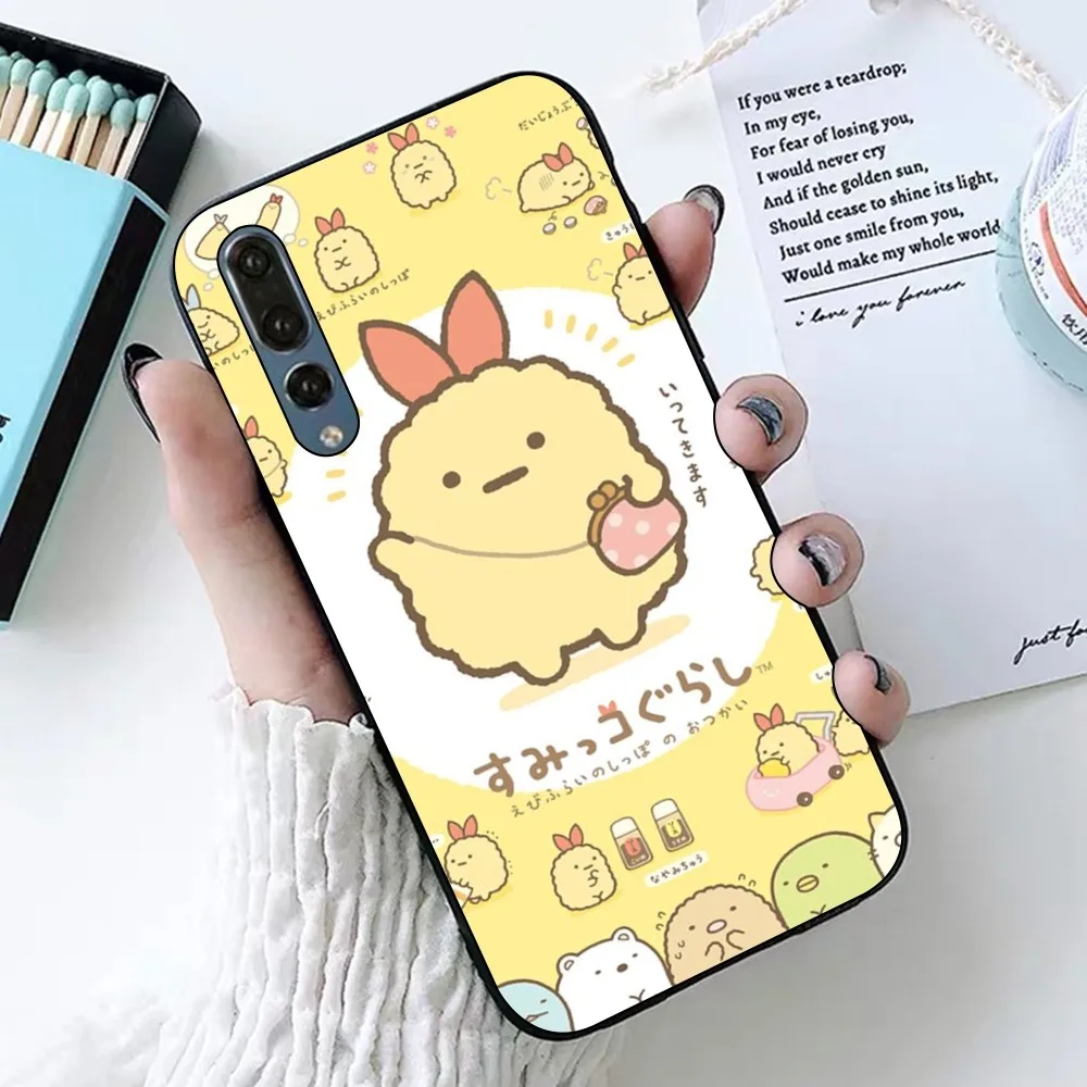 Sumikko gurashi capa de telefone, fofa, para huawei p 8 9 10 20 30 40 50 pro lite psmart honor 10 lite 70 mate 20lite