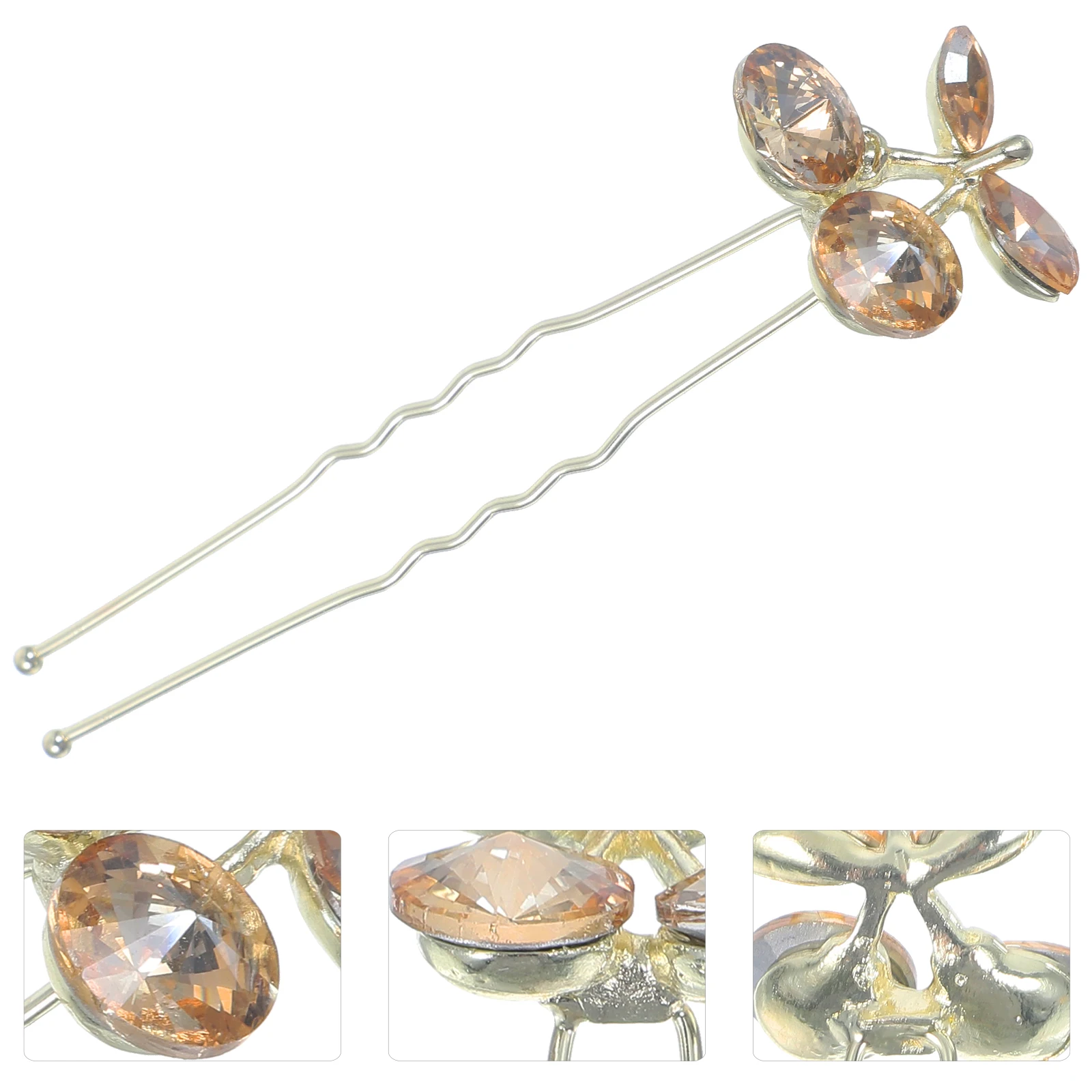 

4 Pcs Hair Forks Rhinestone Decorative Wedding Accessories Girls Hair Sticks Elegant Bride Hairpins Versatile Hairstyles Prom