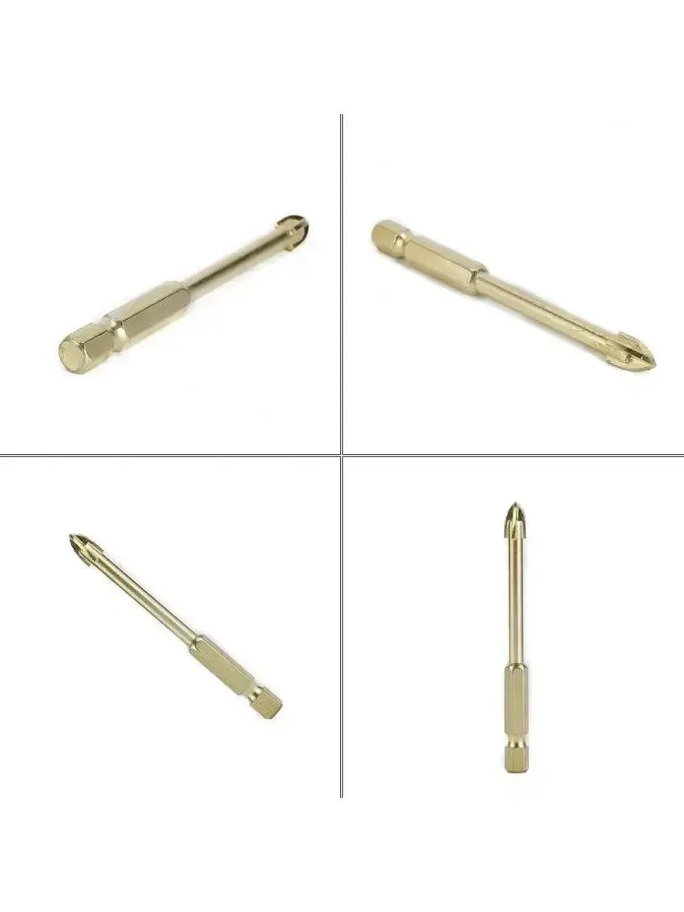 10 sztuk 6mm zestaw wierteł płytki ceramiczne marmurowe szkło otwieracz do otworów głowica włóczniowa uchwyt sześciokątny wykrawanie otworów narzędzie do wiercenia — zdjęcie 2