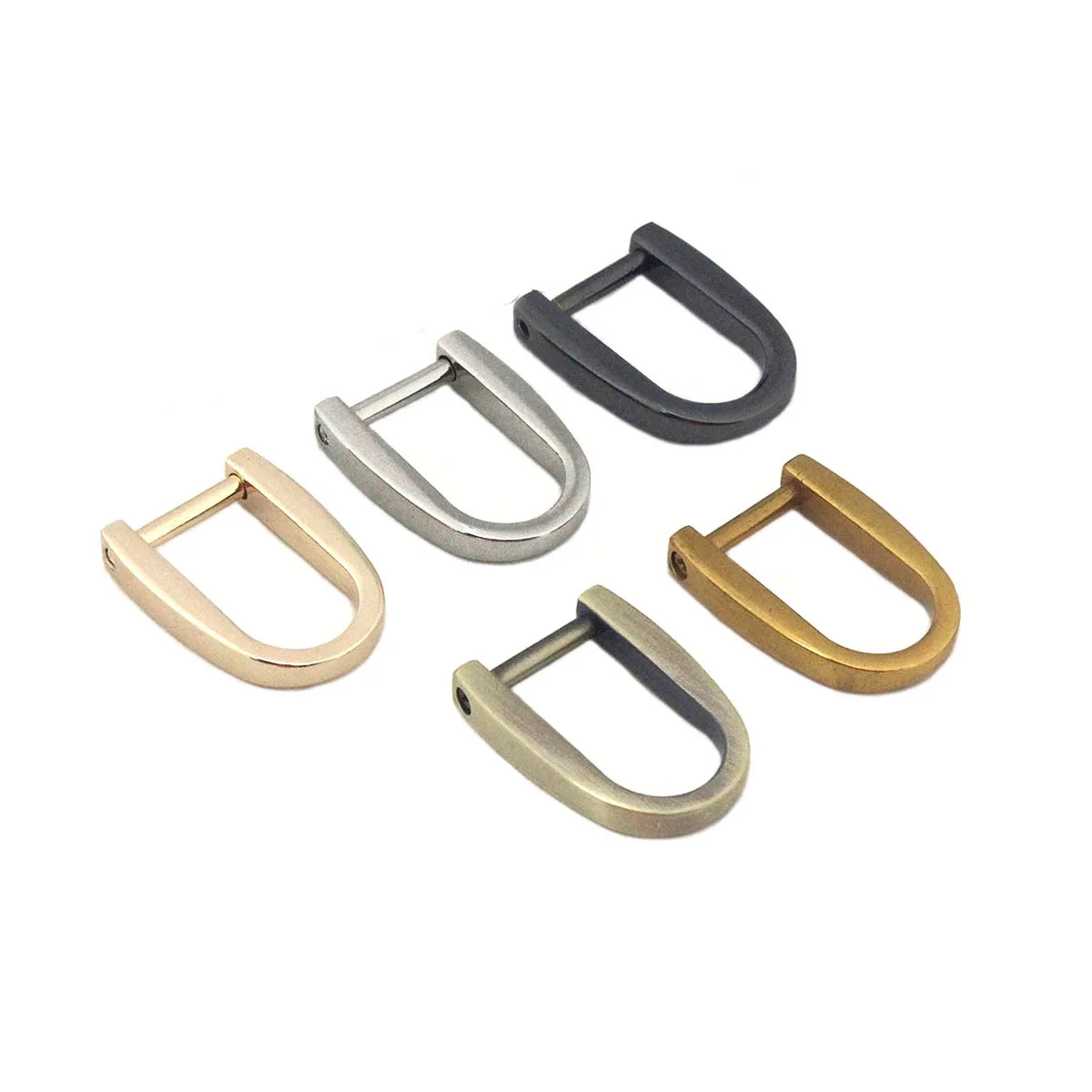 1pcs Metal Detachable Open Screw D Ring Buckle Shackle Clasp for Leather Craft Bag Strap Belt Handle Shoulder Webbing