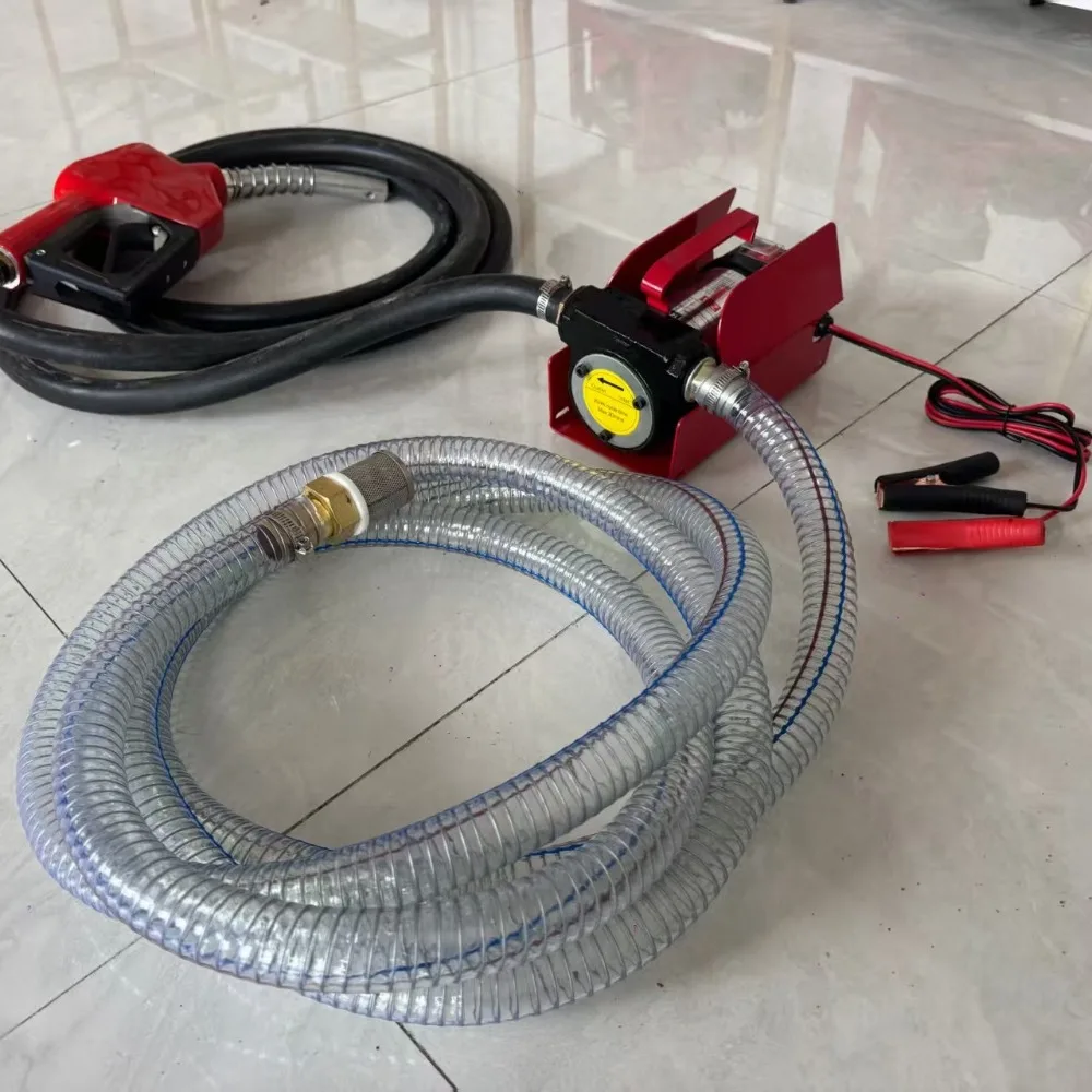 12V/24V DC Electric Diesel Fuel Transfer Pump Kit with Nozzle & Hose