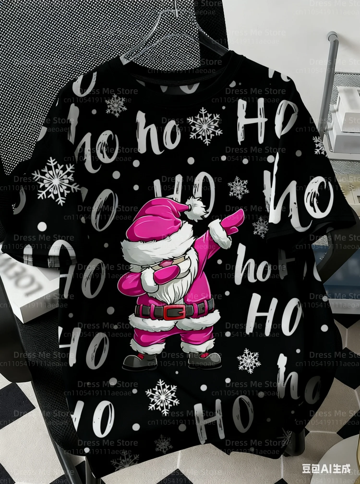 عيد الميلاد تي شيرت الرجال ثلاثية الأبعاد سانتا كلوز الجرافيك تي شيرت قمصان قصيرة الأكمام ملابس رجالي عادية الجولة الرقبة بلوزات على الموضة المتضخم تي شيرت