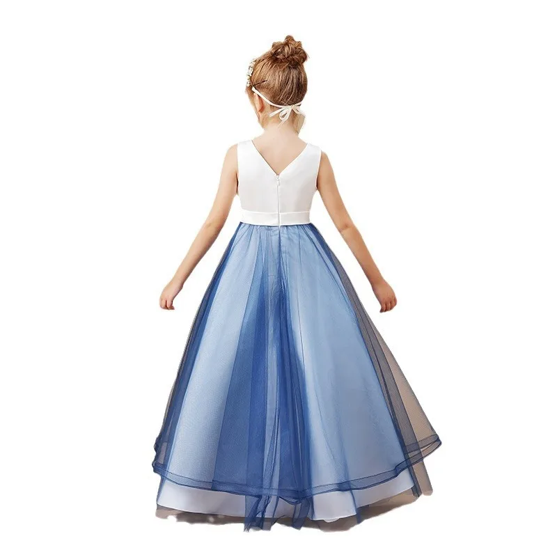 Formal Occasions Wear Girl's Gown Wedding Flower Girl Summer Catwalk Evening Dress Little High-End Host Costume