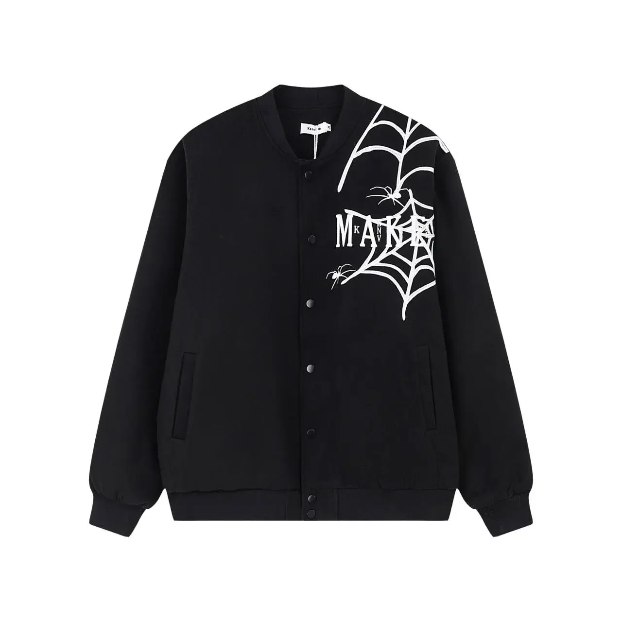 

American High Street Jackets Men Women Spider Web Letter Embroidery Fashion Baseball Uniform Couple Hip Hop Jacket Streetwear
