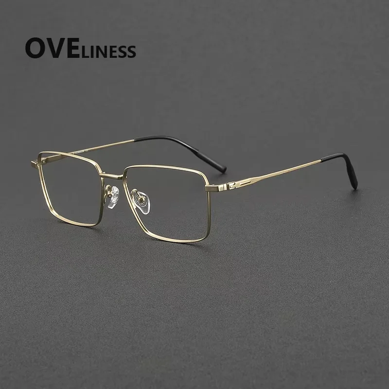 

2026 Pure Titanium Glasses Frame Men Square Eyewear Japanese High Quality Ultralight Eyeglasses Frames male spectacles