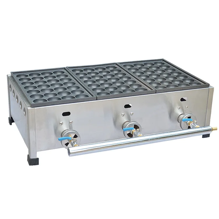 Gas Fish Ball Furnace FY-1113 Commercial Japanese Gas Fish Ball Furnace Three-plate Octopus Burning Machine Octopus Ball Furnace