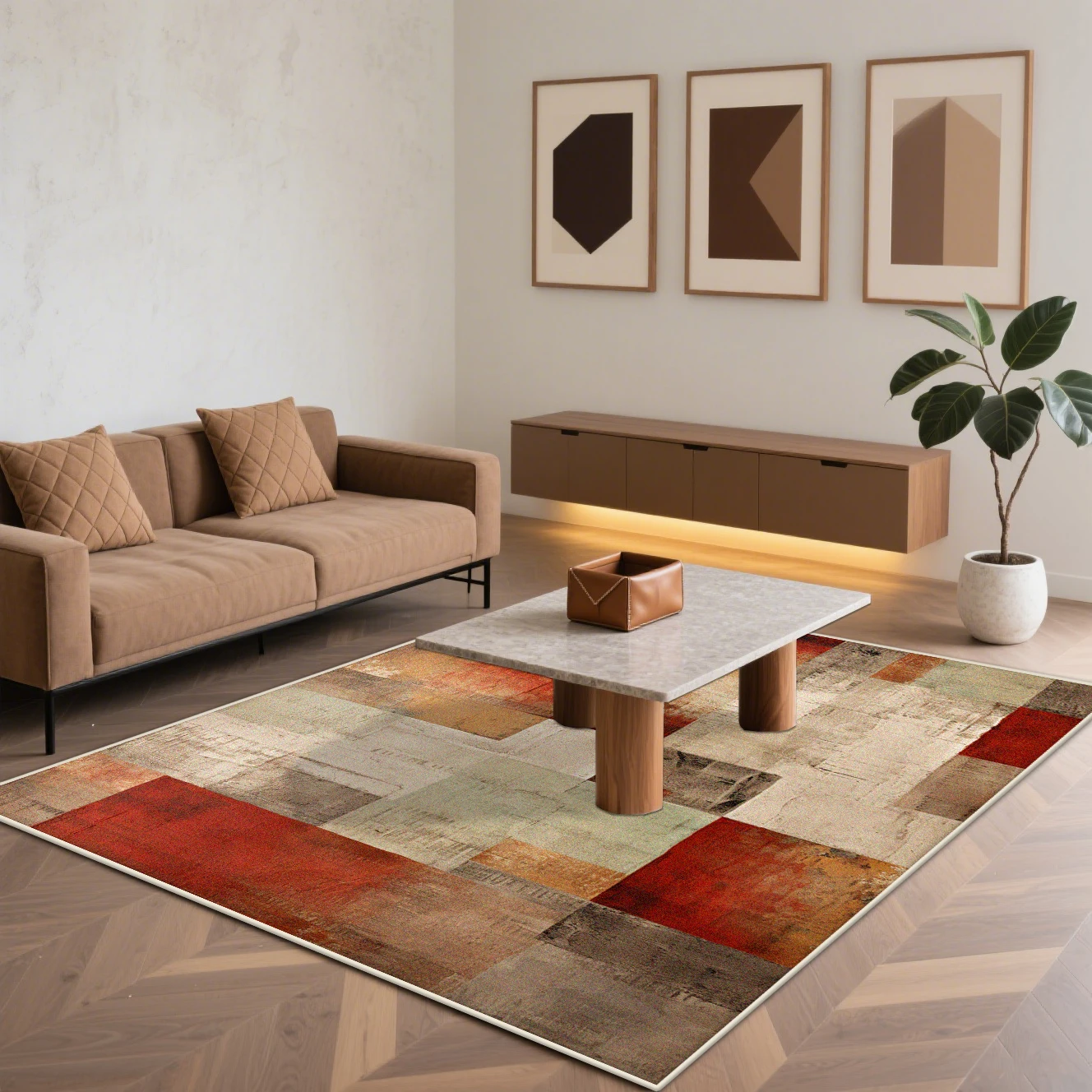 

Modern Geometric Decoration Living Room Coffee Tables Carpet Plaid Decoration Home Bedroom Soft Floor Mat Lounge Bedside Rugs