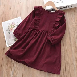 Girls' Dress Fashion Children's Wear Girls' Long Sleeve Dress Children's Princess Dress Children's Casual Clothing