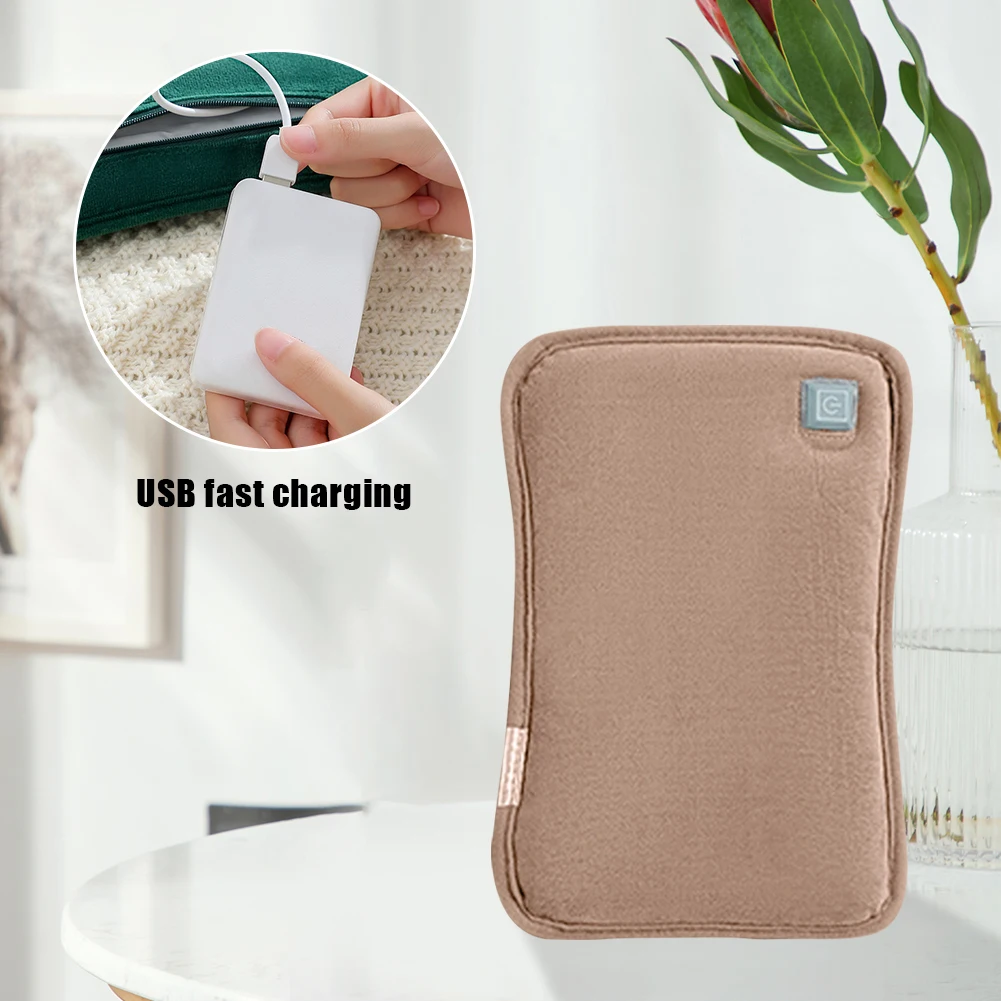 Electric Hot Bag Electric Hot Water Bag Hot Water Bottles Hand Warmer Winter Soft Plush Charging Rechargeable Warm Hand Pocket