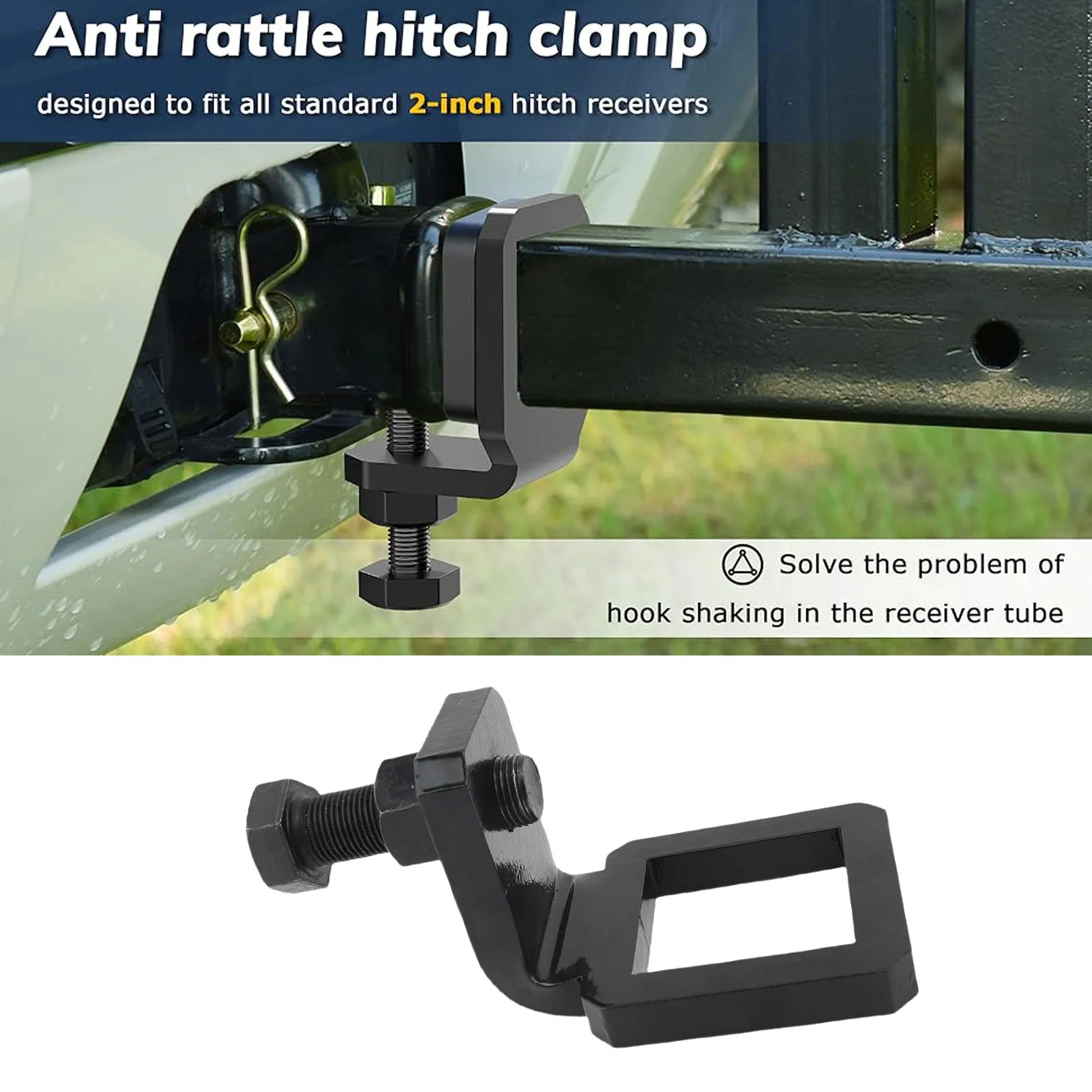 Anti Rattle Hitch Tightener 2 Inch 3/4in Thread Heavy Duty High Strength Synthetic Steel Powder Coating Trailer Hitch Stabilizer view 5