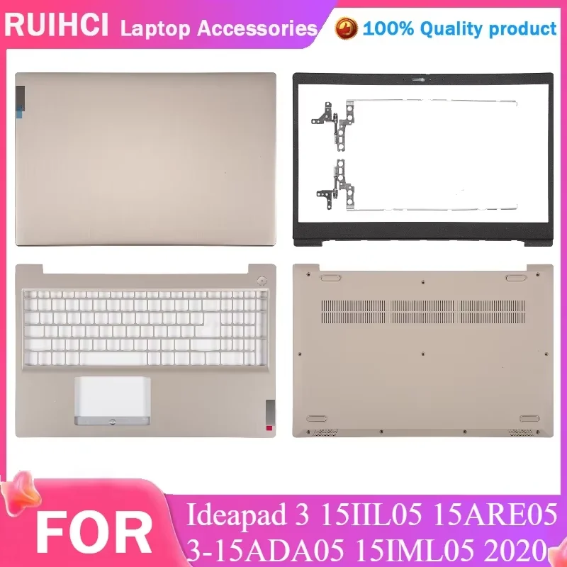 

Laptop Housing Case For Lenovo Ideapad 3 15IIL05 15ARE05 3-15ADA05 15IML05 15ITL05 2020 LCD Back Cover Bezel Bottom Hinges Gold