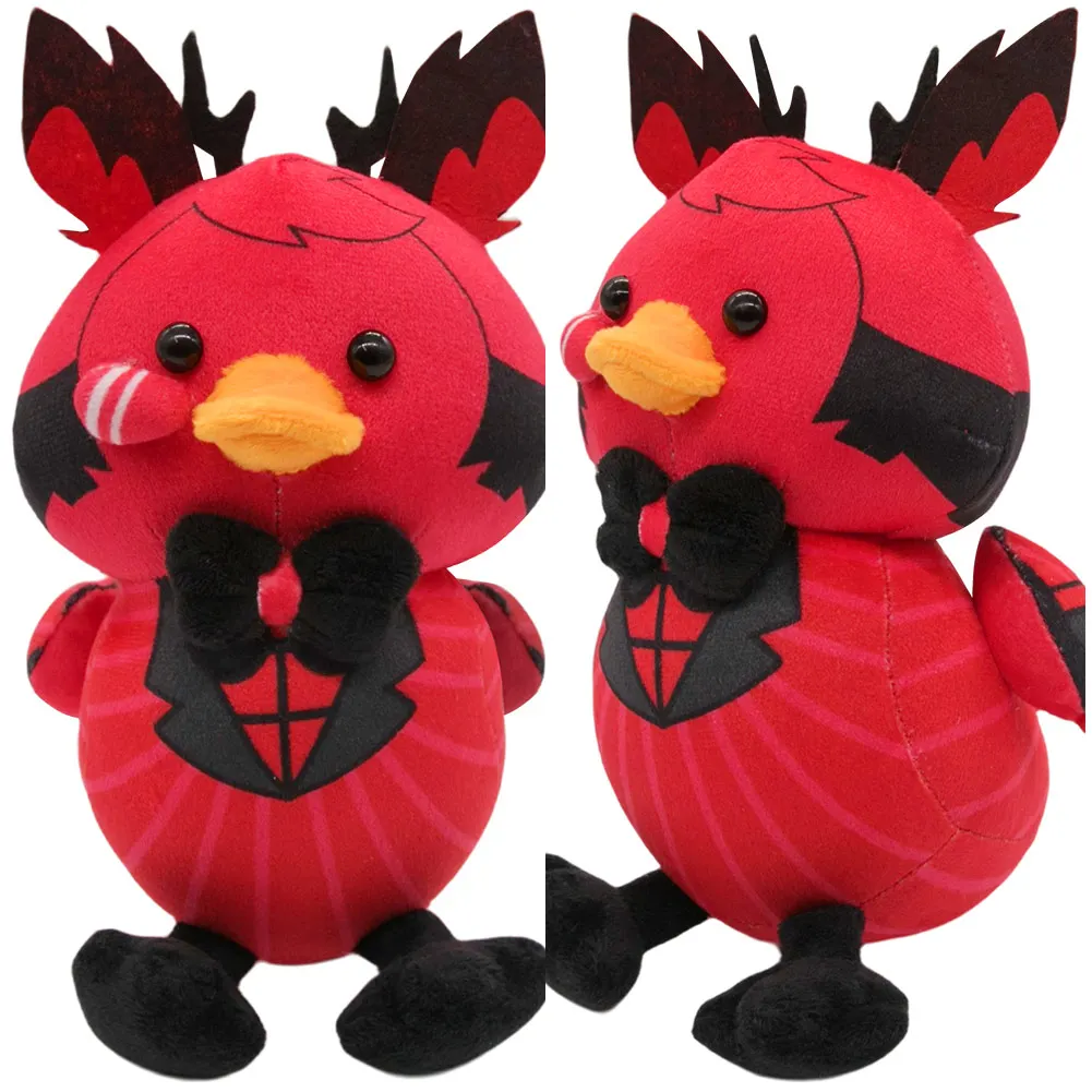 Peluche Cosplay Alastor pour adultes et enfants, canard de dessin animé, mascotte en peluche douce, cadeaux d'anniversaire et de Noël