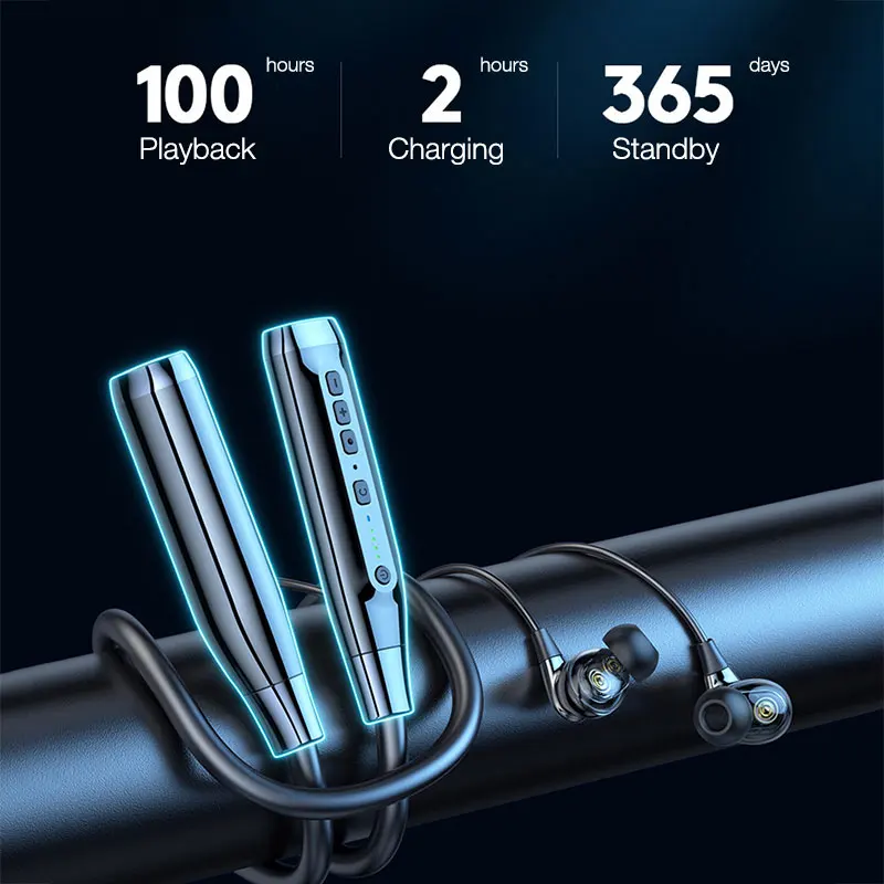 Eardeco 4スピーカーワイヤレスヘッドフォン5.0低音bluetoothイヤホンヘッドホンステレオ電話ゲームヘッドセット100時間再生IPX5