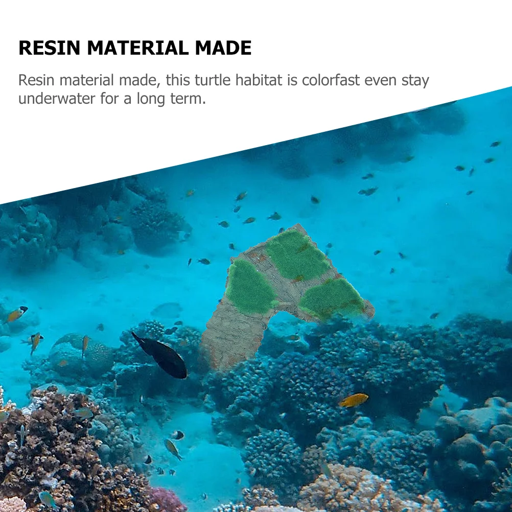 

Turtle Basking Platform Resin Made Waterproof Colorfast Climbing Ramp for Aquatic Turtles Fish Tank Landscaping Decor