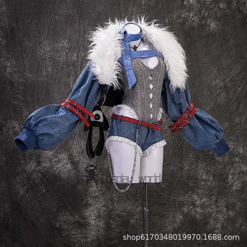 

EVA Ayanami Rei Cosplay Costume Sexy Denim Suit Uniform Role Play Halloween Carnival Anime Party Clothes for Women