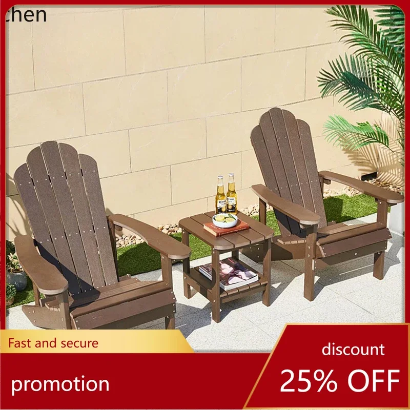 A2-27  Outdoor Simple Furniture Courtyard Bed and Breakfast Table and Chair Waterproof Sunscreen Plastic Wood Tea Table