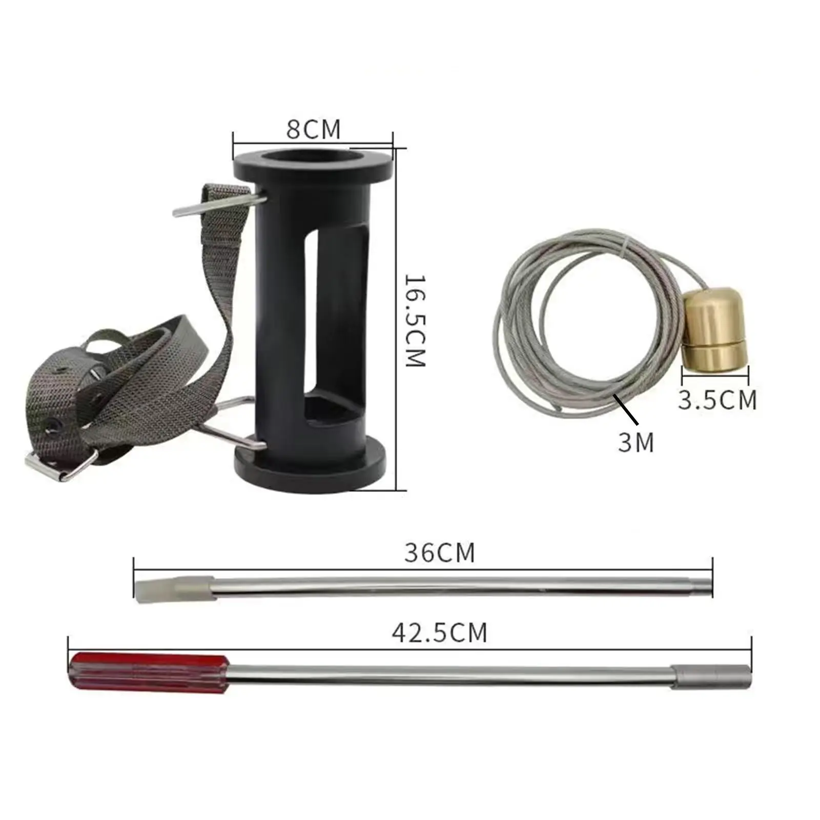 Bovine Magnet Absorber Extended Steel Wire Rope Heavy-duty with Storage Bag Easy to Assemble Veterinary Instruments Rancher Vet