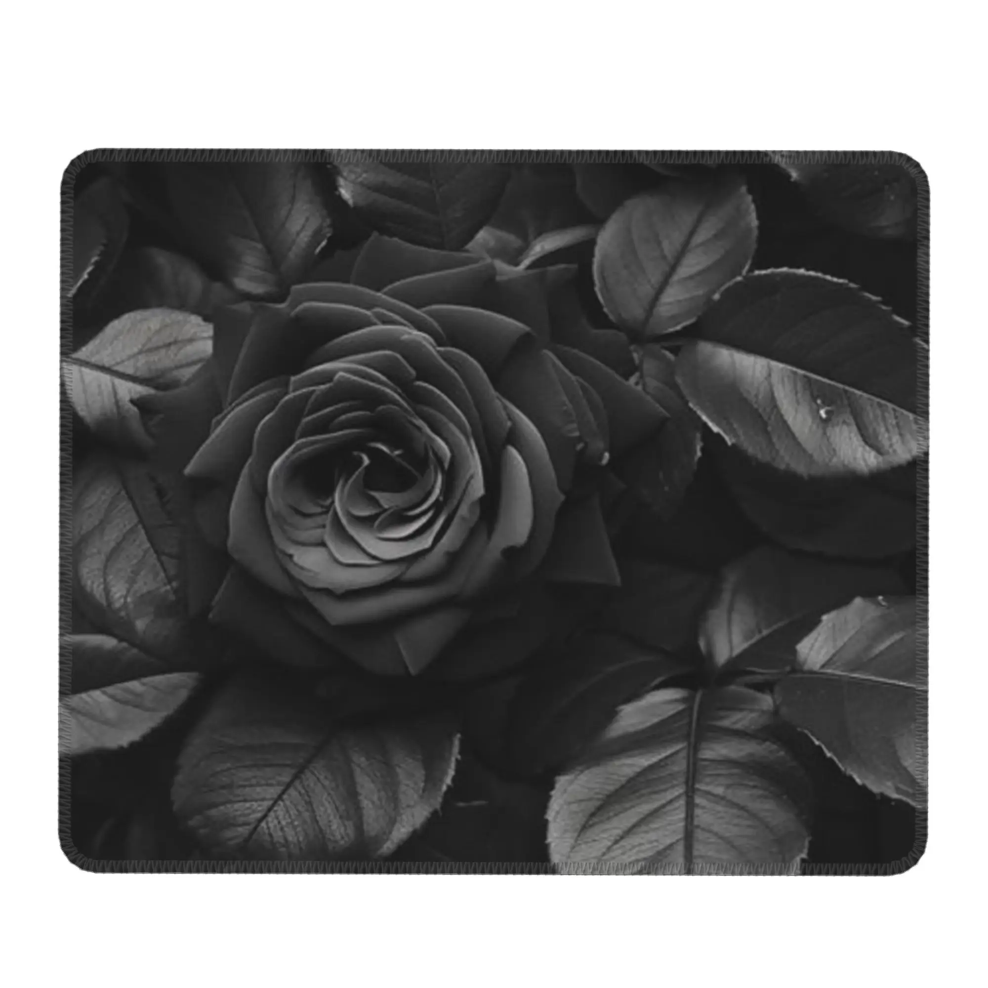 Matte Black Roses Pattern Mouse Pad Computer Keyboard Mouse Mat Gamer PC Laptop Desk Mat Office Table Mats