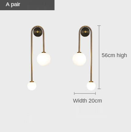 Moderne wandlamp glazen bol LED goud woondecoratie voor woonkamer slaapkamer nachtkastje interieur binnenverlichting wandlamp armatuur verlichting