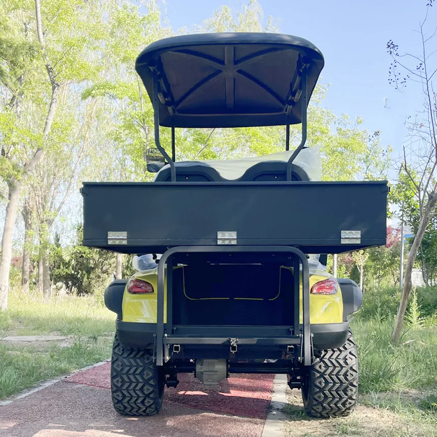 Golf Cart Off Road Tire 2 Seater Electric Golf Cart 4 Wheel Drive Rear Cargo Box Disc Brake New Energy Electric Four-Wheel Car