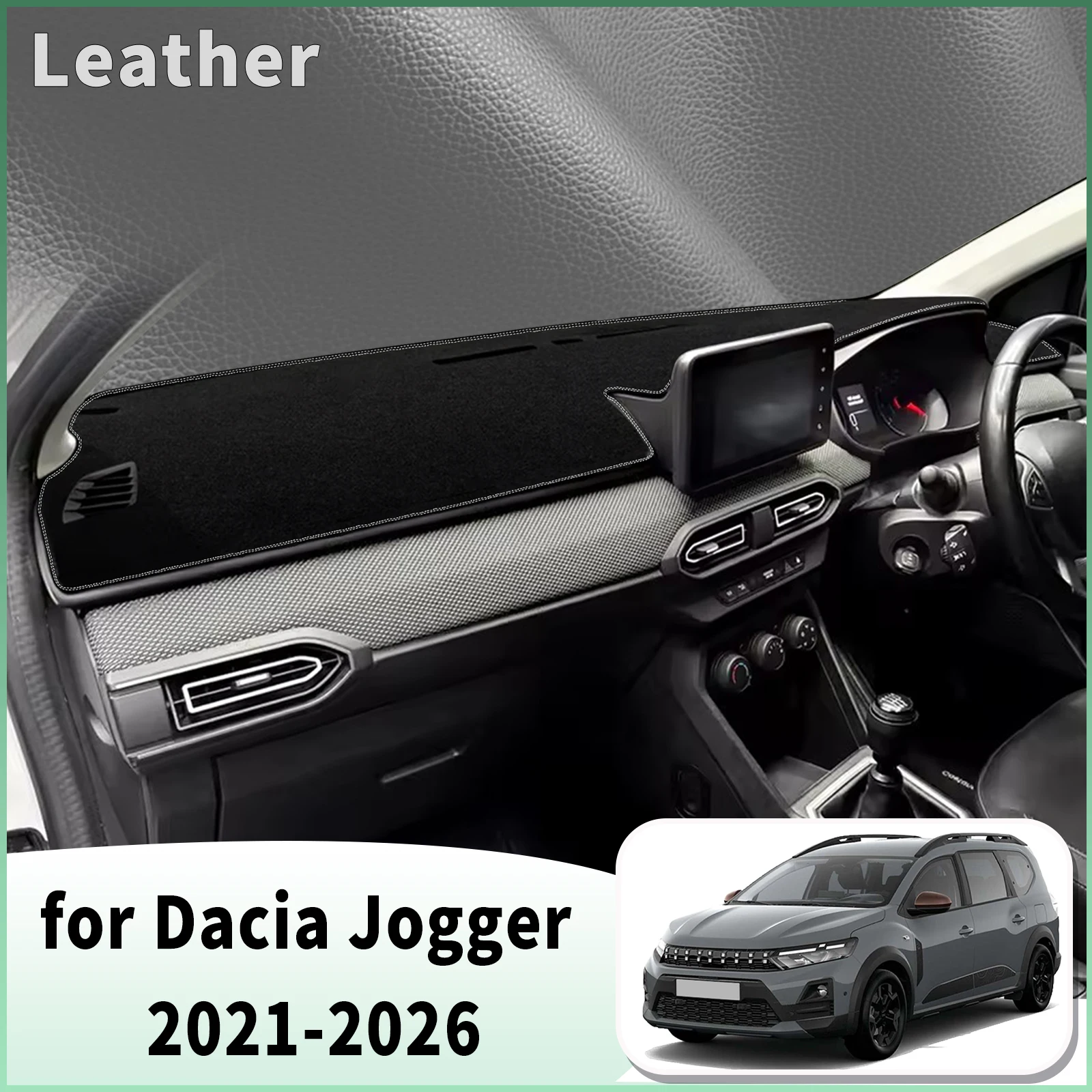 for Dacia Jogger 2026 2025 2024-2021 Dash Mat Dashboard Cover Dashmat Universal Anti-Reflection Heat Insulation Sun Protection