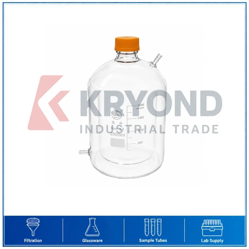 SHUNIU Double Deck Jacketed Reactor Flask Cylindrical Flat Bottom Laboratory Glass Process Bottle Chemical Experiment Equipments