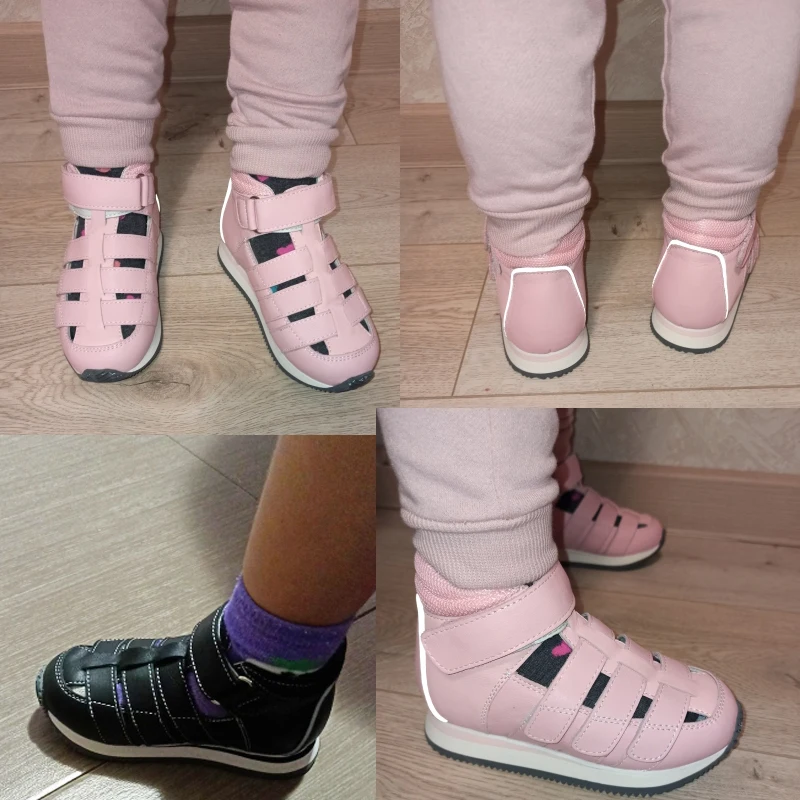 Kids Shoes Children Genuine Leather Sandals Toddler Demin Season Luxury Orthopedic Arch Footwear For 2 To 12Years Girls Boys