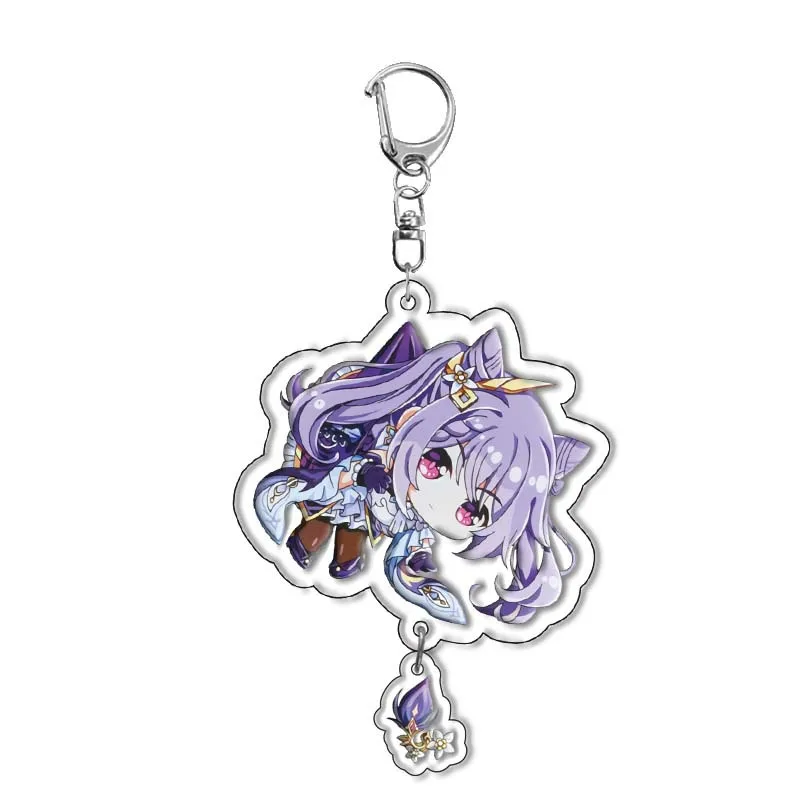 Impact Keychain Game Figure Scaramouche Kaedehara Kazuha Klee Double Sided Acrylic Pendant Jewelry Key Chain For Boyfriend Gift