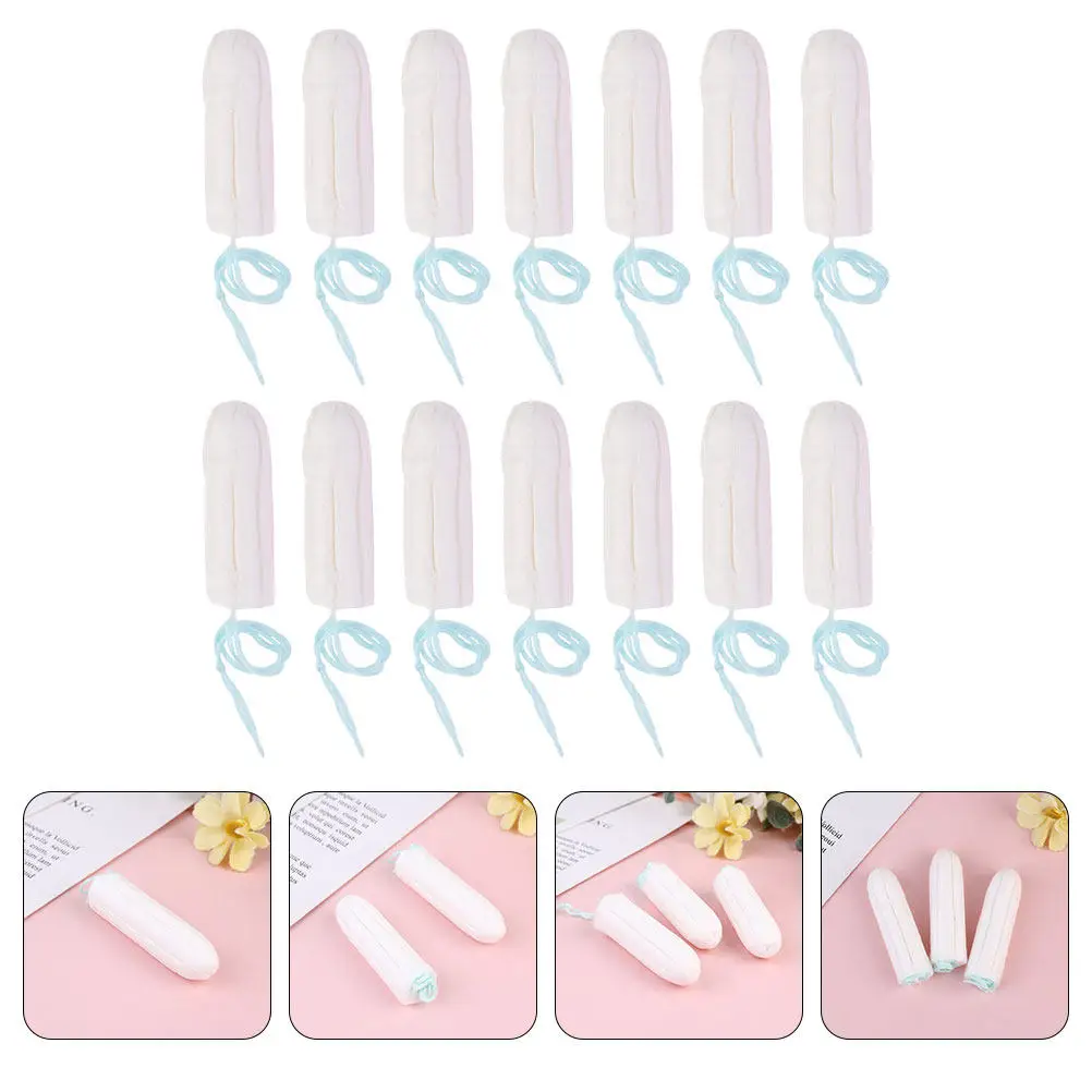 50pcs Sanitary Cotton Disposable Comfortable Portable Safe Breathable Female Women Supplies Push-In Disposable Menstrual Tampon