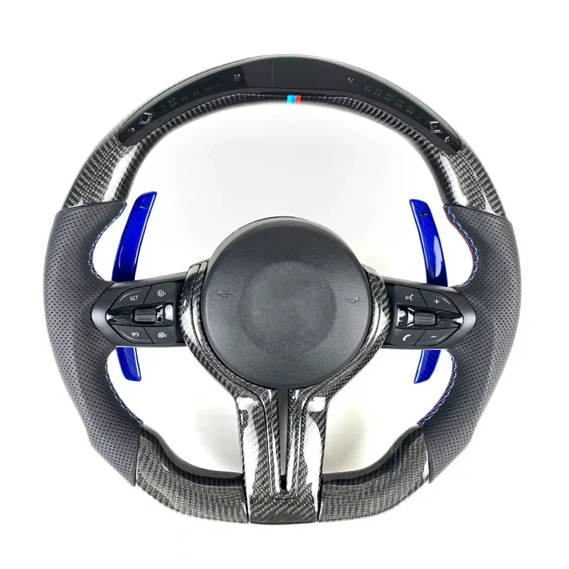 FOR BMW F Series F10 F11 F30 F32 F80 F82 F87 M2 M3 M4 2014 2015 2017 2018 2019 Steering Wheel Carbon Fiber LED Customization