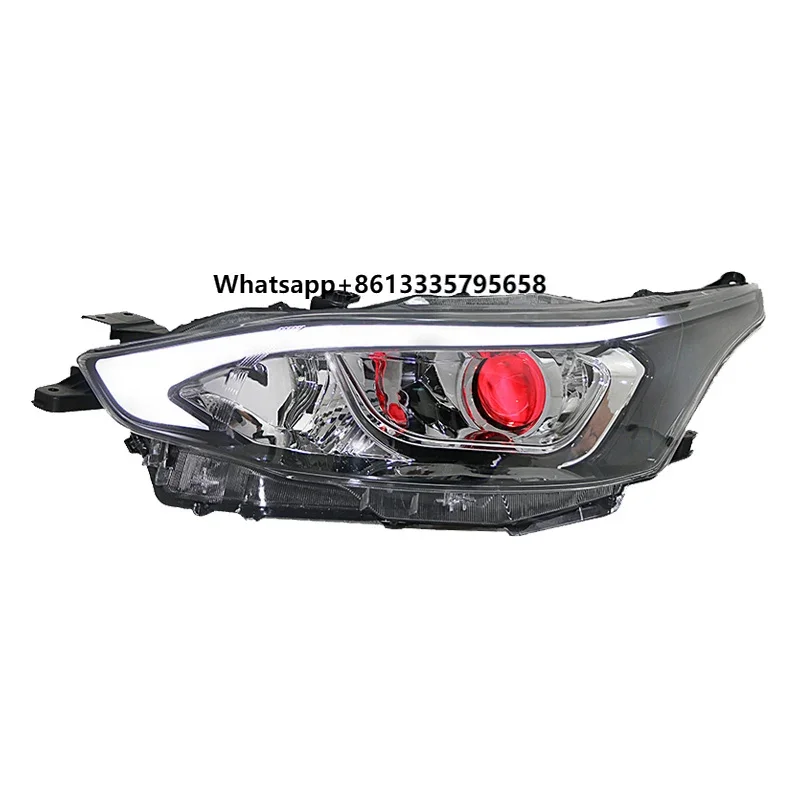 

Suitable for 2017-2022 Yaris L Custom White LED Daytime Running Lights Dual Lens Headlamp Assembly with 12V ABS Material