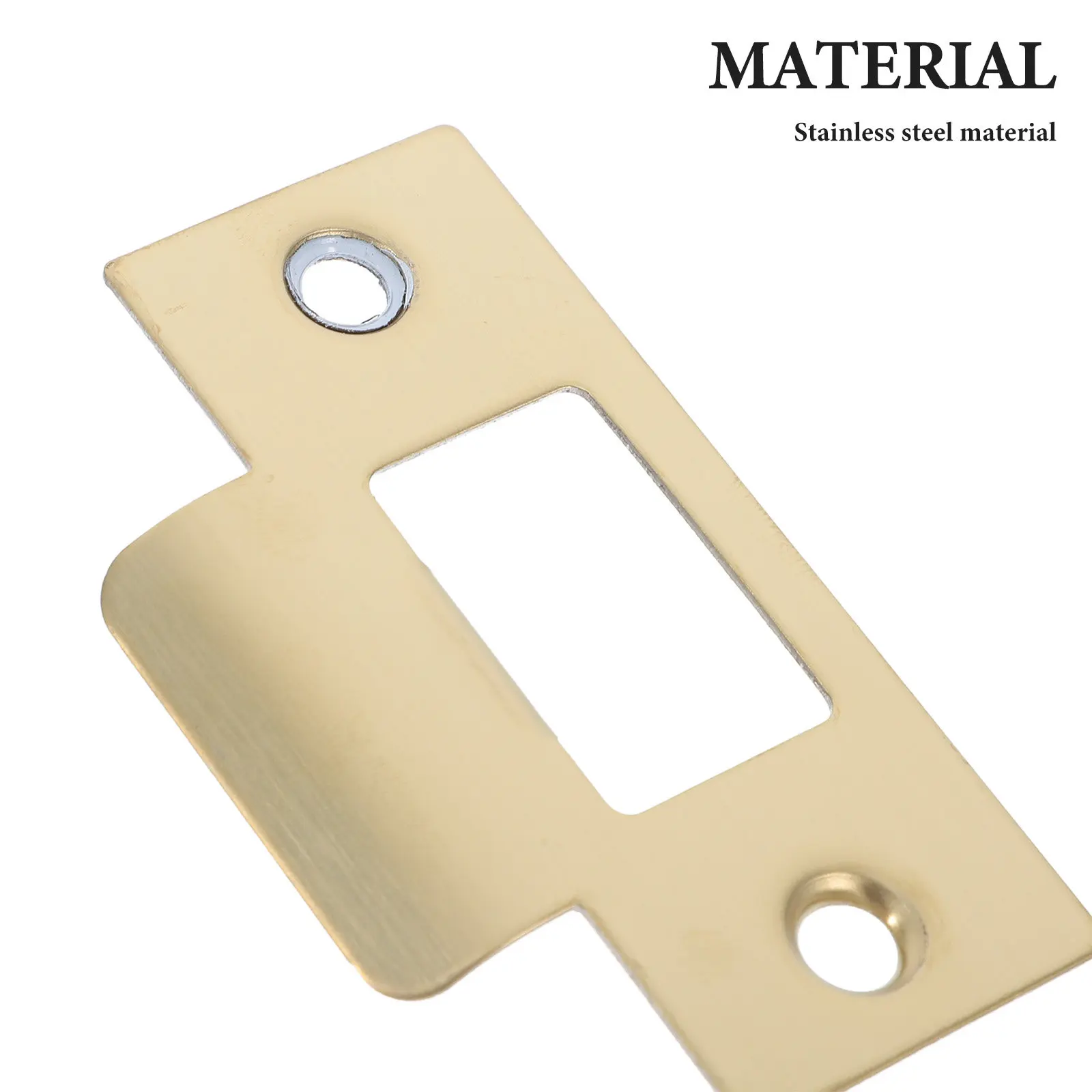 4Pcs Stainless Steel Door Strike Plate Filler T-Shape Design for Bedroom Study Bathroom Doors Door Supply Hole Filler
