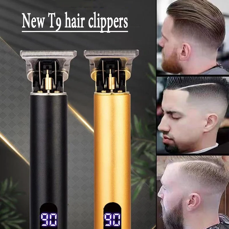 Saç Kesme Makinesi Işık Kafa Elektrikli Saç Kesme Makinesi USB Şarj Saç Kesme Makinesi Oyma Mark Jilet Fabrika LCD Giyotin