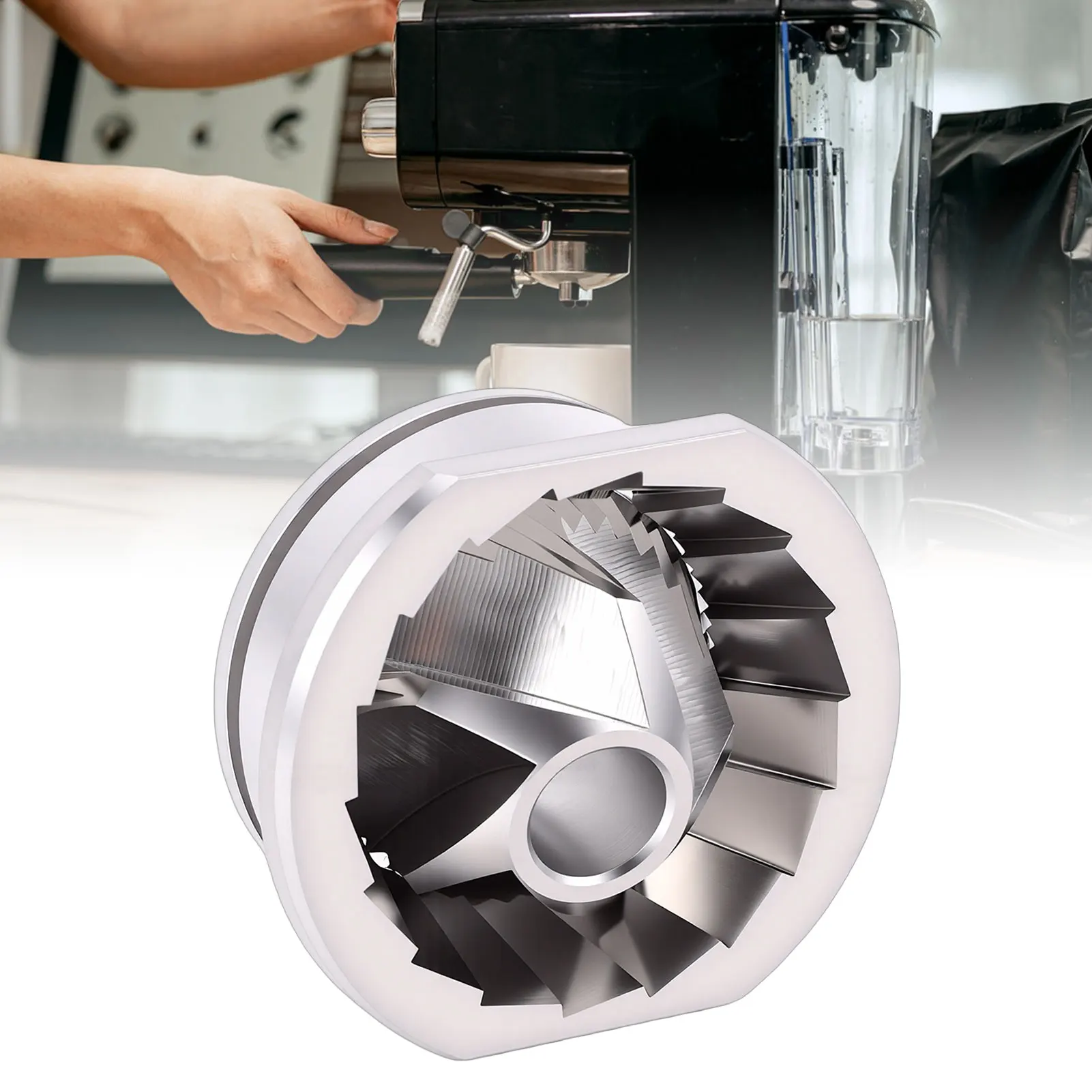 48mm Conical Grinder Burr Set Replacement for Aroma Plus Coffee Machine Coffee Grinder Burr Blade Stainless Steel