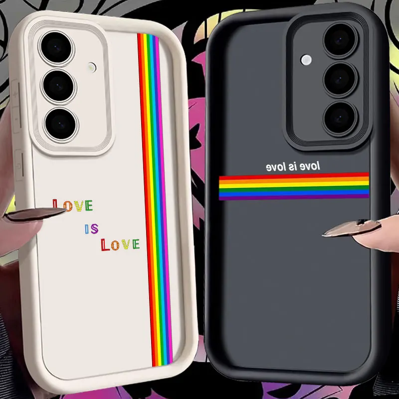 

Phone Case For Samsung S26 S25 S24 S23 S21 S20 Ultra Lesbians LGBT Rainbow Pride Flag Funda For Galaxy S25 S24 FE S26 Plus Cover